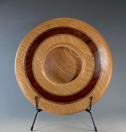 DISPLAY TURNING OF SAPELE, WITH INLAY OF COCOBOLO ROSEWOOD