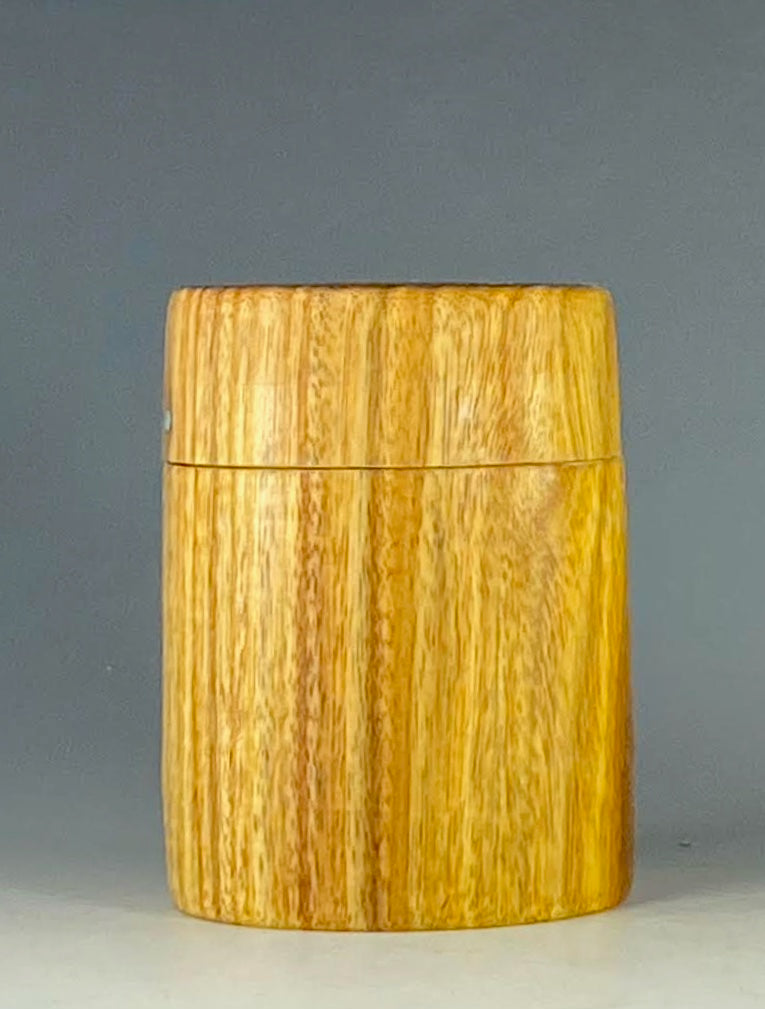 BOX TURNED FROM CANARYWOOD