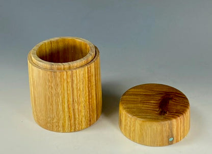 BOX TURNED FROM CANARYWOOD