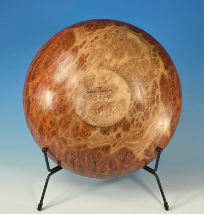 DECORATIVE BOWL TURNED FROM RED MALLEE BURL